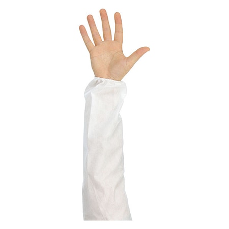 Protective Sleeves, 18 in Length, 1 mil Thick, Serged Seam, White, 200 PK MPN:C3812