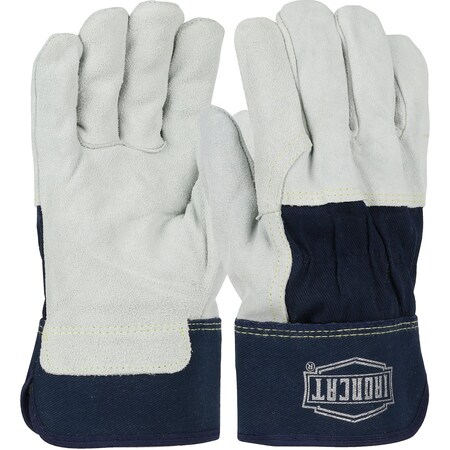 Leather Gloves, Cowhide, Safety, Gray, 2XL, 12 PK MPN:IC65/XXXL