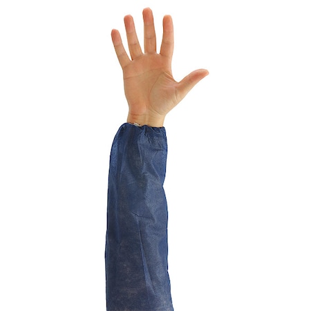Disposable Sleeve, 18 in Length, 1 mil Thick, Serged Seam, Blue, 200 PK MPN:U2400B