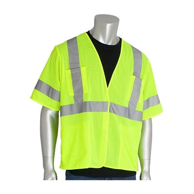 Mesh Vest 4 Pockets H/Lclose 2IN. Tape Ly MPN:303-HSVELY-6X