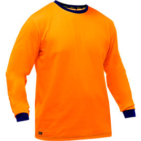 Bisley® Men's Non-ANSI Long Sleeve Shirt 2XL Hi-Vis Orange 310M6118-O/2X