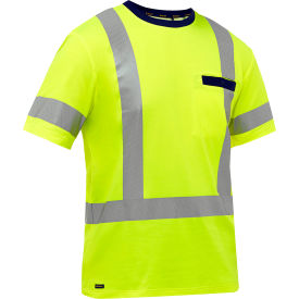 Bisley® Men's X-Back Short Sleeve T-Shirt Class 3 XL Hi-Vis Yellow 313M1118X-Y/XL