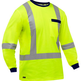 Bisley® Men's X-Back Long Sleeve Shirt Class 3 M Hi-Vis Yellow 313M6118X-Y/M