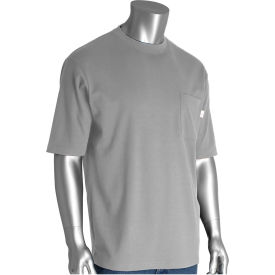 PIP® Men's AR/FR Short Sleeve T-shirt L Gray 385-FRSS-LG/L