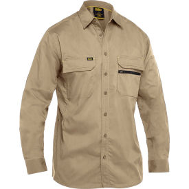 Bisley® Men's Long Sleeve Ripstop Work Shirt with X-Airflow™ Ventilation 3XL Tan 400M6490-TN-3XL
