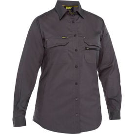 Bisley® Women's Long Sleeve Ripstop Work Shirt with X-Airflow™ Ventilation XL Navy 400W6490-NV-XL