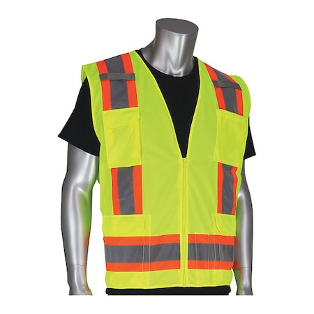 Ansi Ty R Cl 2 Two-Tonesurveyors Vest 11 Pocket MPN:302-0500-YEL/S