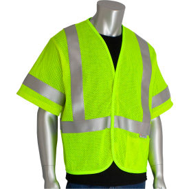 PIP® AR/FR Class 3 High Visibility Mesh Vest M Lime Yellow 305-3100-M