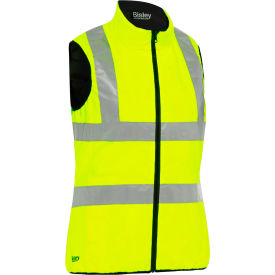 Bisley® Contoured Reversible Puffer Vest Class 2 M Hi-Vis Yellow 332W0330H-YEL/M