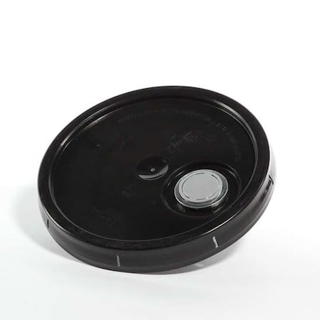 Cover, HDPE, Black, 3.5-6 gal., Height: 1-7/16