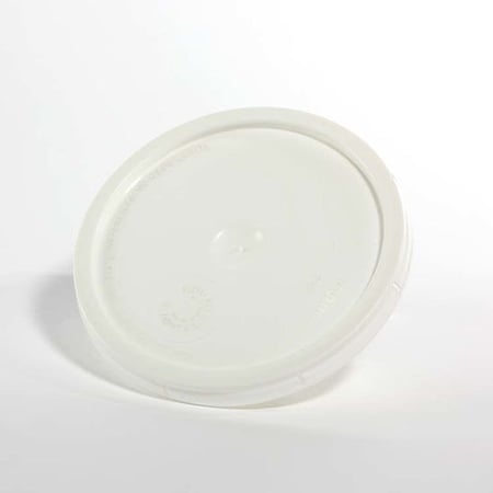 Cover, HDPE, White, 2 gal., Height: 7/8