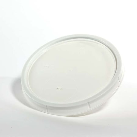 Cover, HDPE, White, 3.5-6 gal., Height: 1-1/4
