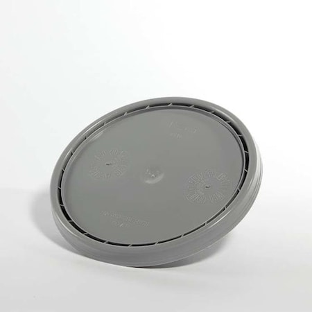 Cover, HDPE, Gray, 3.5-6 gal., Height: 1-9/32