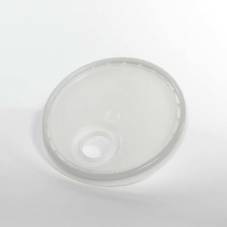 Cover, HDPE, Natural, 3.5-6 gal., Height: 1-9/32