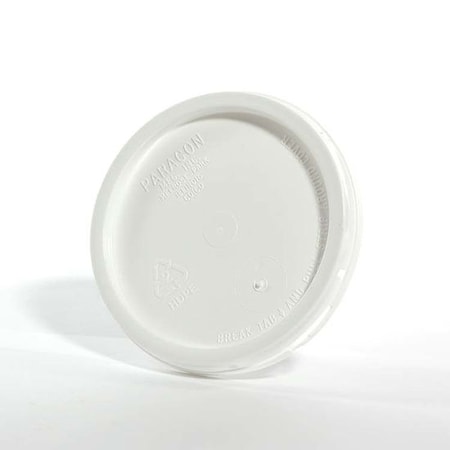 Cover, HDPE, White, 1 gal., Diameter: 7-3/4