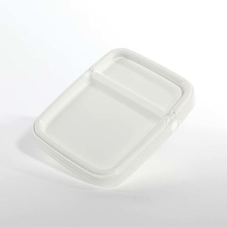 Cover, HDPE, White, 2 gal., Shape: Rectangle MPN:01-05-020-00202