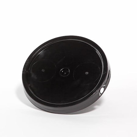 Cover, HDPE, Black, 2 gal., Height: 1-1/16