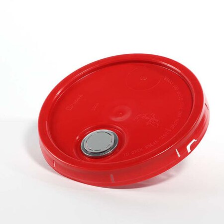 Cover, HDPE, Red, 3.5-6 gal., Shape: Round MPN:01-05-020-00229