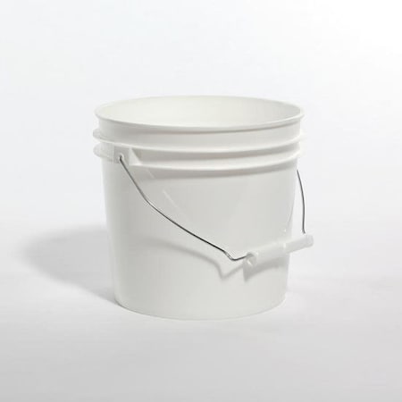 Open Head Pail, HDPE, White, 1 gal., Used For: Dry Products, Liquid Products MPN:01-05-048-00088