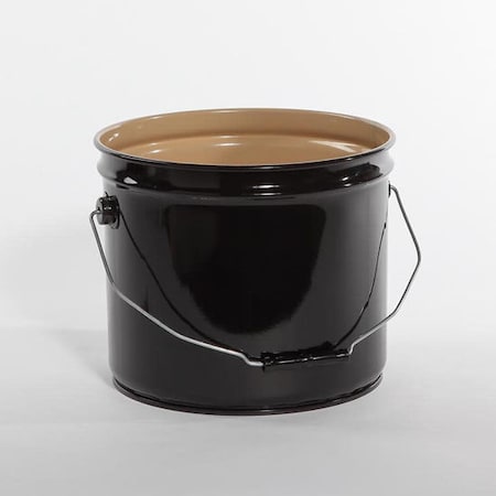 Open Head Pail, Steel, Black, 3.5 gal. MPN:01-19-048-00148