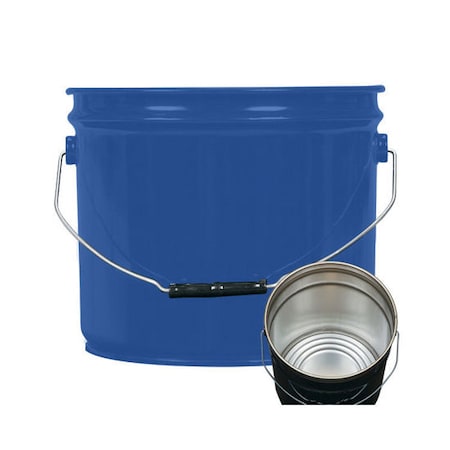 Open Head Pail, Steel, Blue, 3.5 gal. MPN:01-19-048-00175
