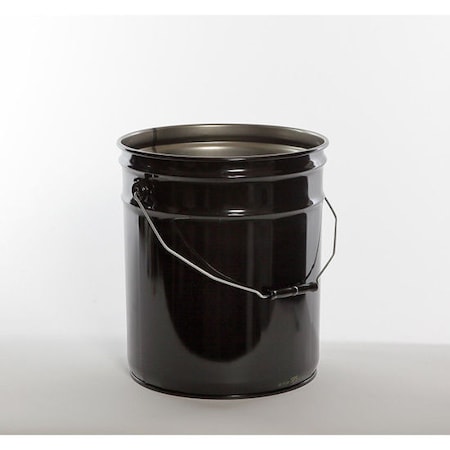 Open Head Pail, Steel, Black, 5 gal., Lining: Rust Inhibitor MPN:01-19-048-00182
