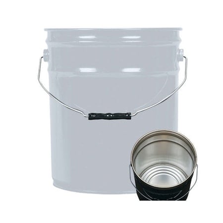 Open Head Pail, Steel, Gray, 5 gal., Lining: Rust Inhibitor MPN:01-19-048-00194