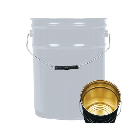 Open Head Pail, Steel, Gray, 5.3 gal. MPN:01-19-048-00199
