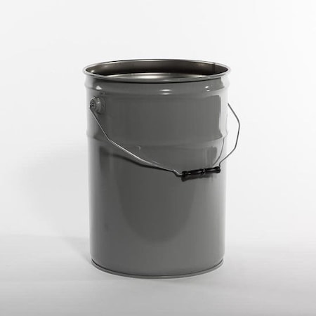 Open Head Pail, Steel, Gray, 6 gal. MPN:01-19-048-00225