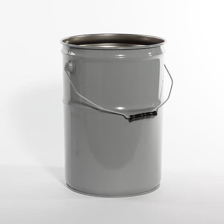 Open Head Pail, Steel, Gray, 6.5 gal. MPN:01-19-048-00231