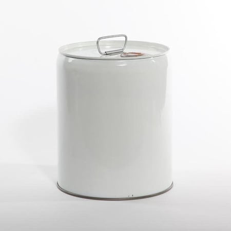 Tight Head Pail, Steel, White, 5 gal., UN Rating Liquid: Y2.0/300 MPN:01-19-079-00015