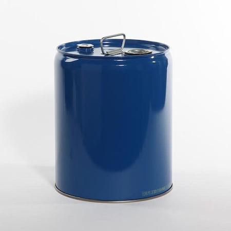 Tight Head Pail, Steel, Blue, 5 gal., Height: 13-7/16