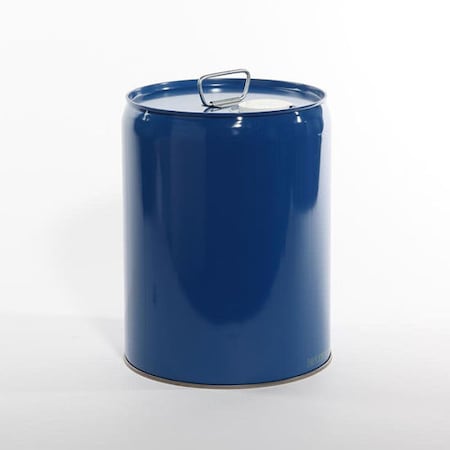 Tight Head Pail, Steel, Blue, 5.3 gal., Height: 15-5/16