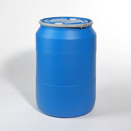 Plstc Drum, Fittings, Opn Hd, Blu, 55 gal. MPN:03-14-048-00006