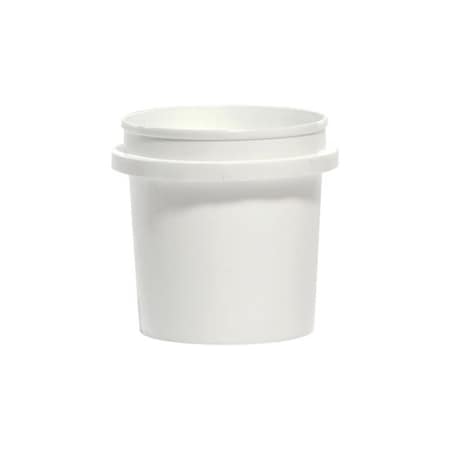 HDPE Tub, White, 8 oz., Height: 3.07