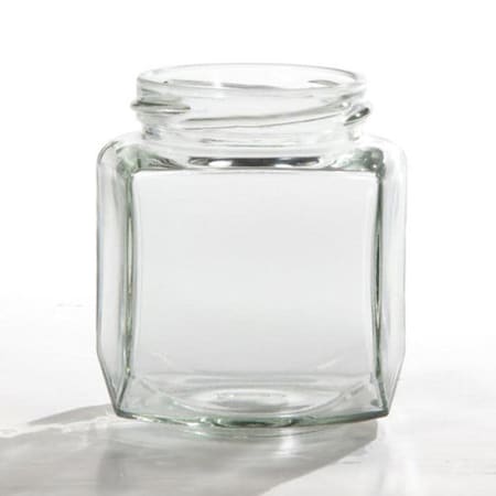 Hex Glass Jar, 9 oz. MPN:08-04-033-00014