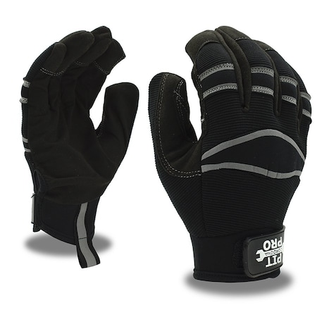 Activity Gloves, Knuckle Flex, Black, PK12 MPN:77172