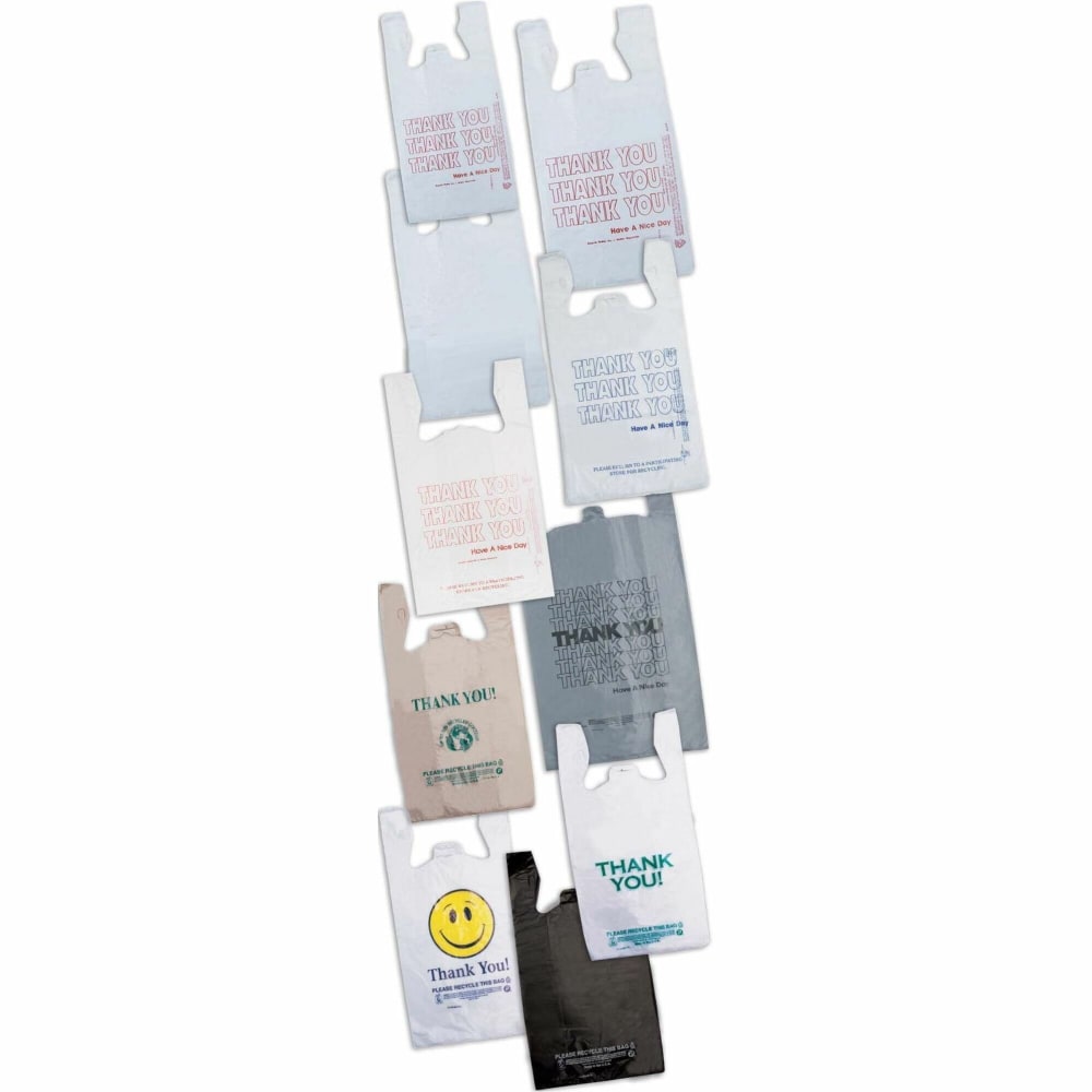 Pitt Plastics Carry Bag, 11.50inx 22inx6in, 0.49 mil (13 Micron) Thickness, 6.50in Gusset, High Density, Case of 1, 000 - THW1A MPN:#THW1A