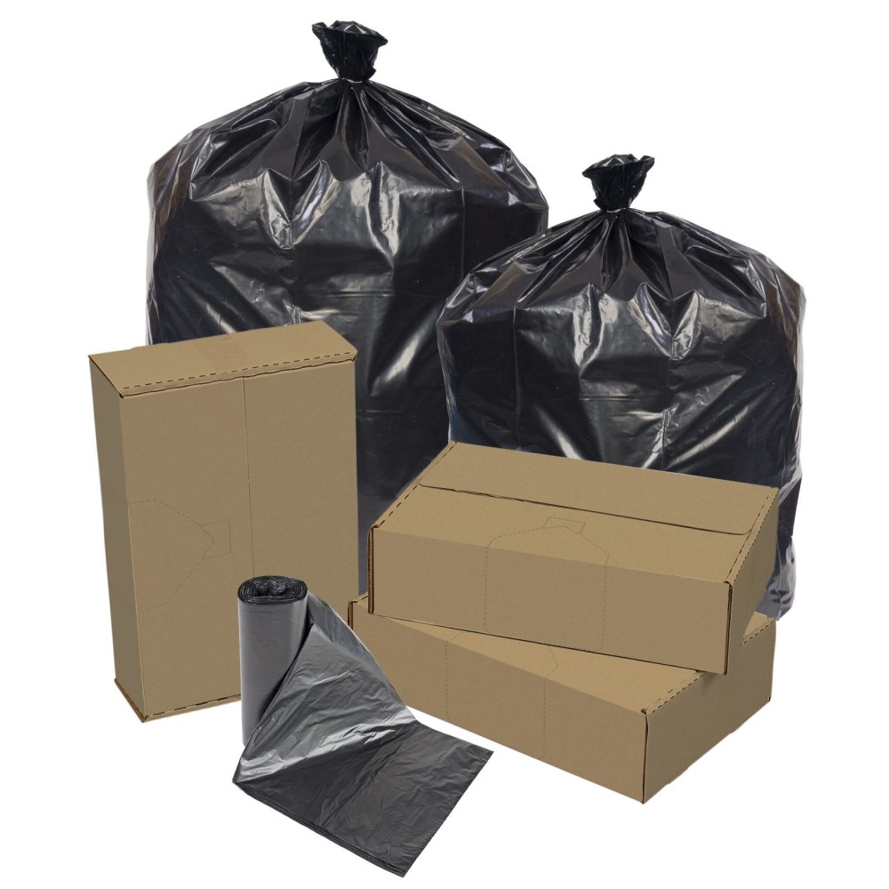 Pitt Plastics Repro Can Liners, 0.9-mil, 16 Gallons, Black, Case Of 500 MPN:EC243209K