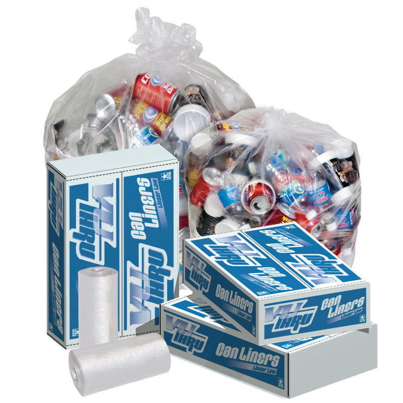 Pitt Plastics Vu-Thru 1.3-mil Can Liners, 56 Gallons, Clear, Pack Of 100 (Min Order Qty 2) MPN:P4940XC
