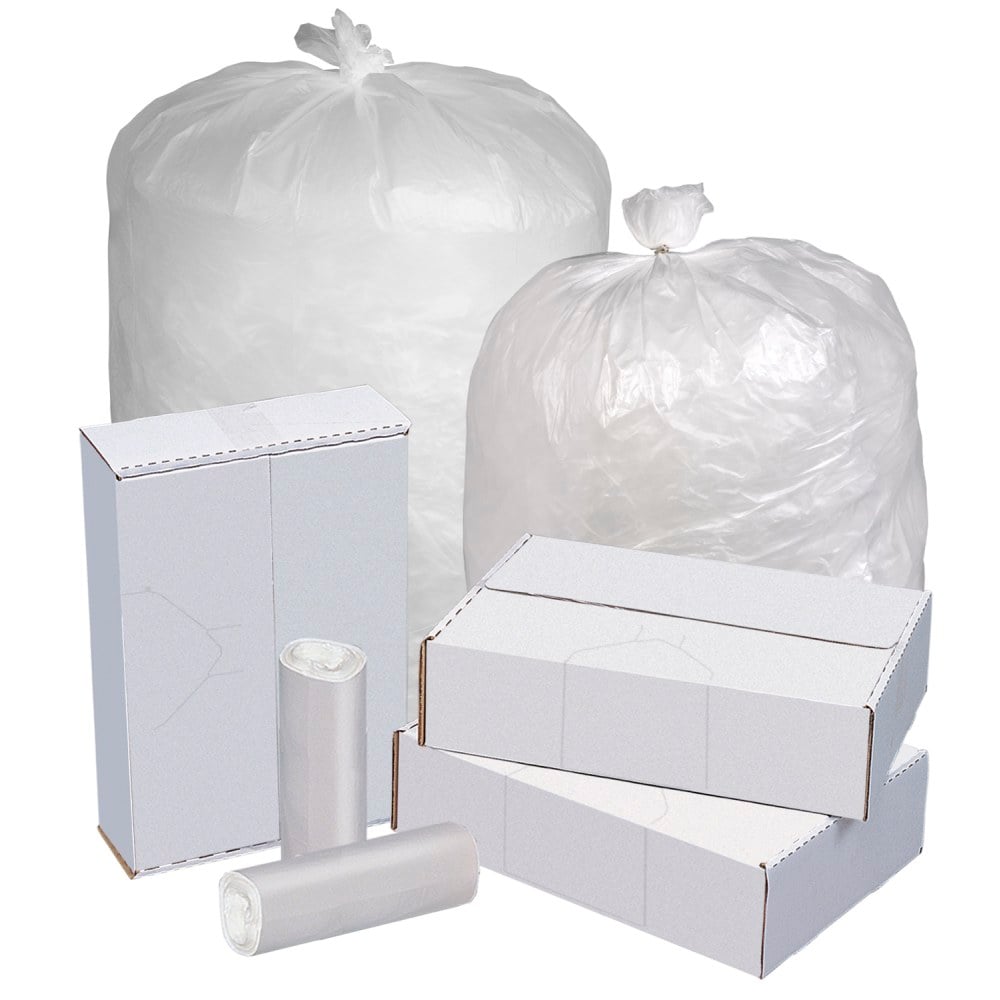 Highmark Linear Low Density Can Liners, 0.9-mil, 60 Gallons, 38in x 58in, Clear, Box Of 100 (Min Order Qty 3) MPN:PITT032