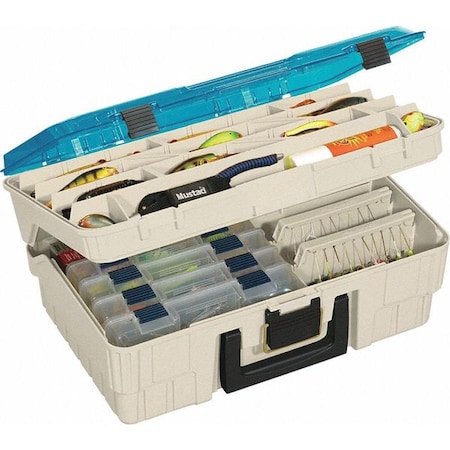 Compartment Box with Adjustable compartments, Plastic, 7.33