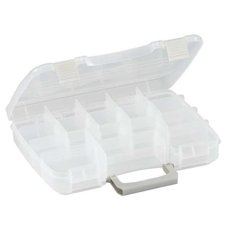 Adjustable Compartment Box with 5 to 17 compartments, Plastic, 2 1/4 in H x 8-1/2 in W MPN:3860-01