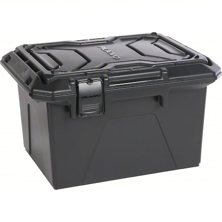 Stackable Storage Tote, 4.2 gal, 12-1/4 in L x 9-1/4 in W x 8-1/2 in H, Black, Plastic MPN:1071600