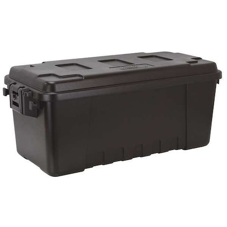 Utility Storage Trunk W/ Lid, 17 gal, 14-1/4 in L x 30 in W x 12-3/4 in H, Black, Polypropylene MPN:PLA17BL