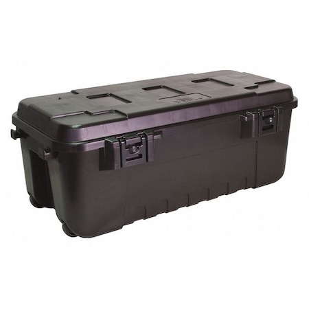 Utility Storage Trunk W/ Lid, 27 gal, 37-3/4 in L x 18-1/4 in W x 14 in H, Black, Plastic MPN:PLA19BL