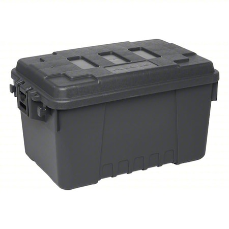 Stackable Storage Trunk W/ Lid, 14 gal, 24 in L x 15 in W x 13 in H, Charcoal, Plastic MPN:PLAT16CHE