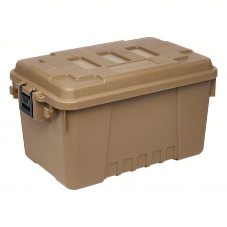 Stackable Storage Trunk W/ Lid, 14 gal, 24 in L x 15 in W x 13 in H, Desert Tan, Plastic MPN:PLAT16DTE
