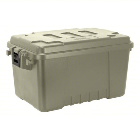Stackable Storage Trunk W/ Lid, 14 gal, 24 in L x 15 in W x 13 in H, Green, Plastic MPN:PLAT16OD