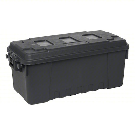 Stackable Storage Trunk W/ Lid, 17 gal, 30 in L x 14-1/4 in W x 12-3/4 in H, Charcoal, Plastic MPN:PLAT17CHE